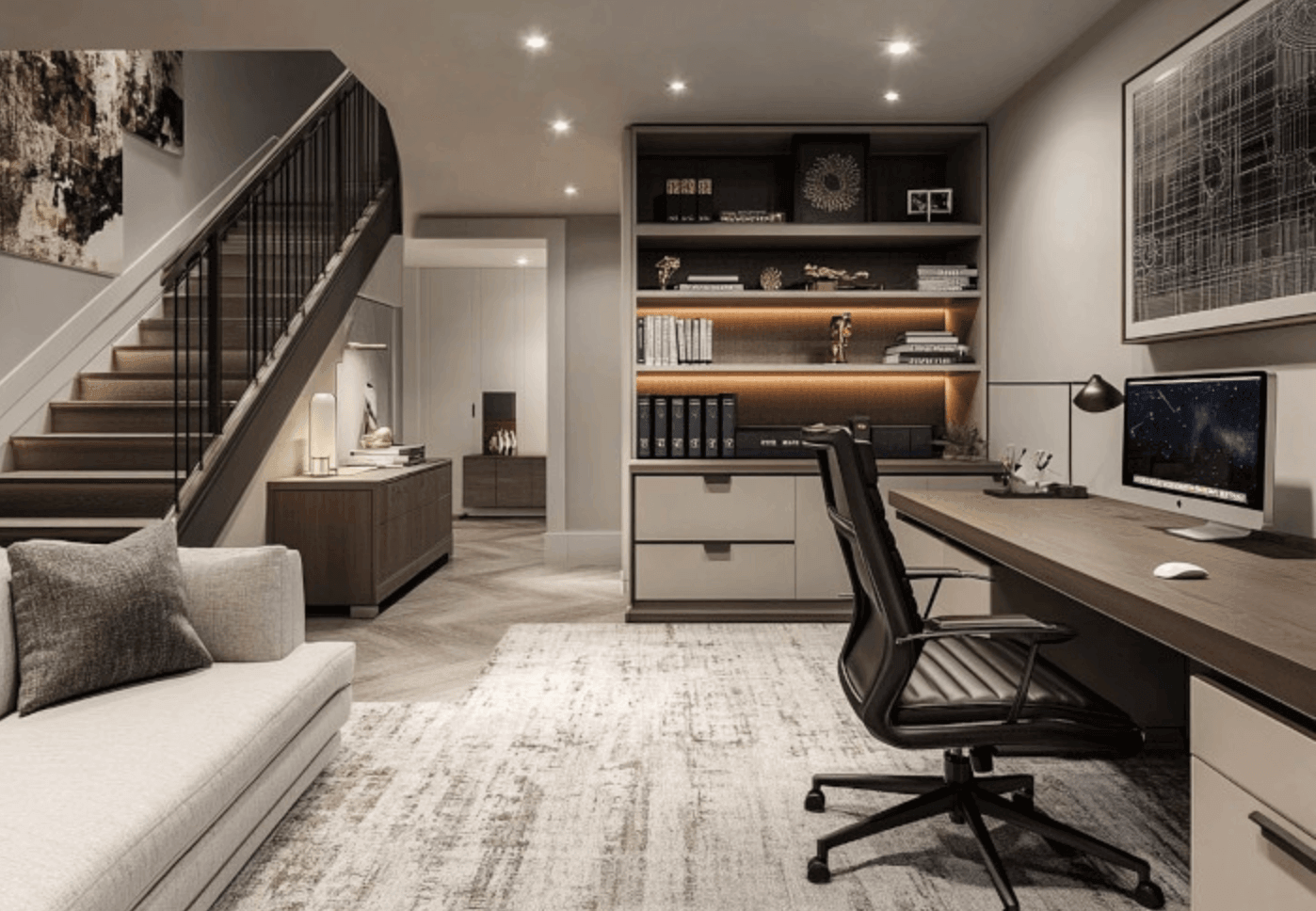 Basement home office Overland Park KS