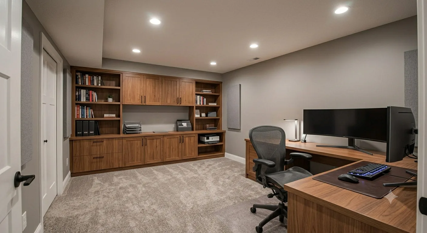 Basement home office Overland Park KS